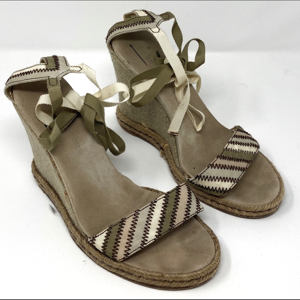 Marc Jacobs Lace Up Wedge Espadrilles